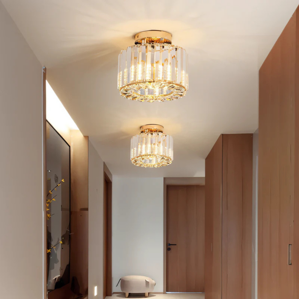 Lampadario di Cristallo di Lusso | Illuminazione da Soffitto Brillante