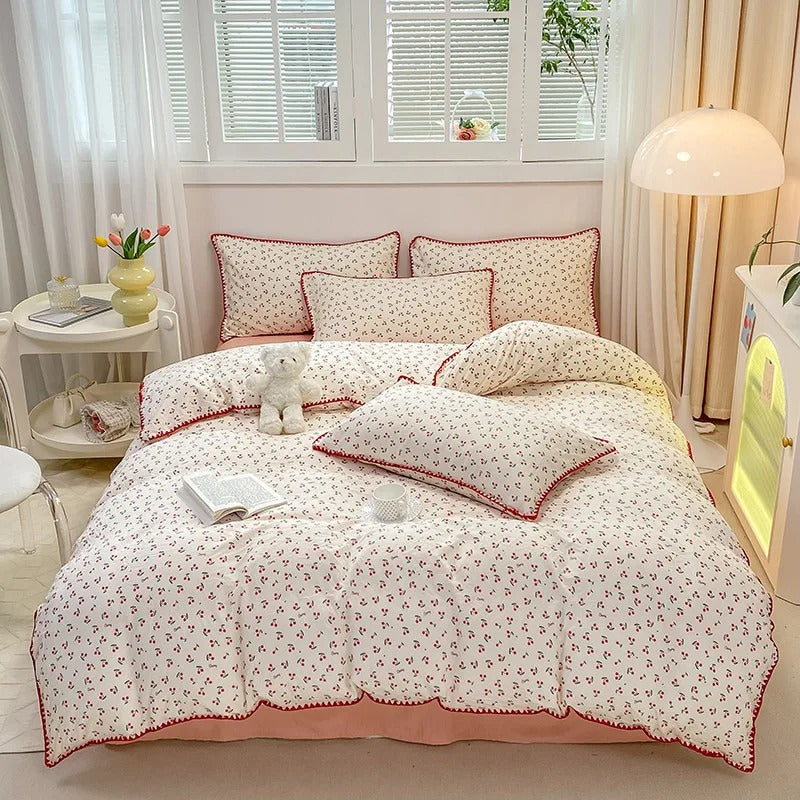 Set di Biancheria da Letto Blossom & Berry Dream 4pz Copripiumino Floreale