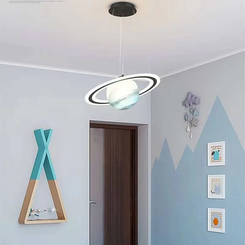 Lampada a Sospensione LED per Camera dei Bambini Design Pianeta