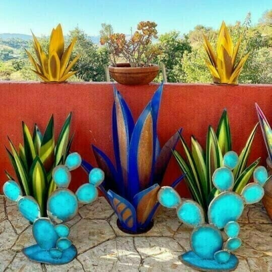 Piante di Agave Tequila in Metallo Antiruggine