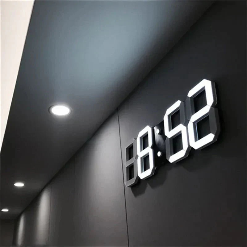 Orologio da Parete LumiSync 3D LED – Orologio Digitale Moderno con Illuminazione Dimmerabile
