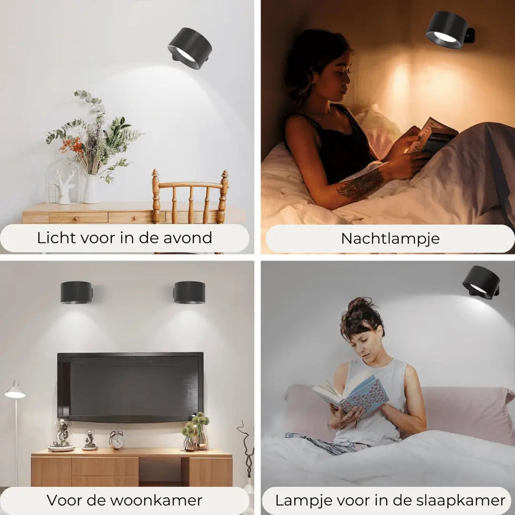 Lampada da Parete Ricaricabile Senza Fili 360°