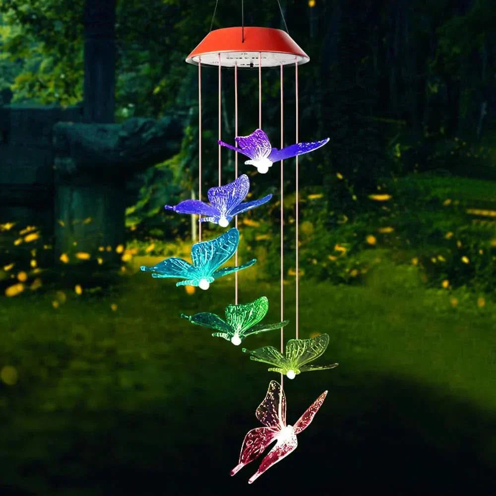 Lampade a Farfalla Solari – Illuminazione Colorata per il Giardino