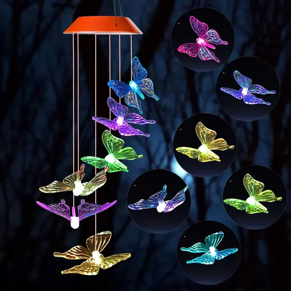 Lampade a Farfalla Solari – Illuminazione Colorata per il Giardino
