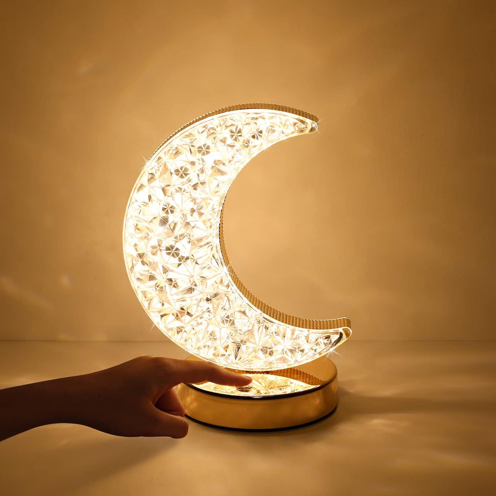 Lampada a Cristallo a Forma di Mezza Luna