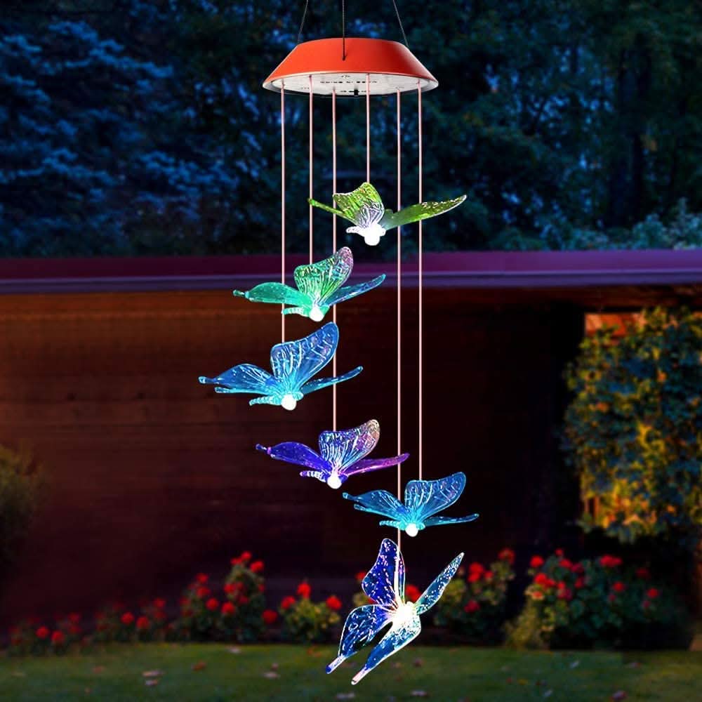 Lampade a Farfalla Solari – Illuminazione Colorata per il Giardino