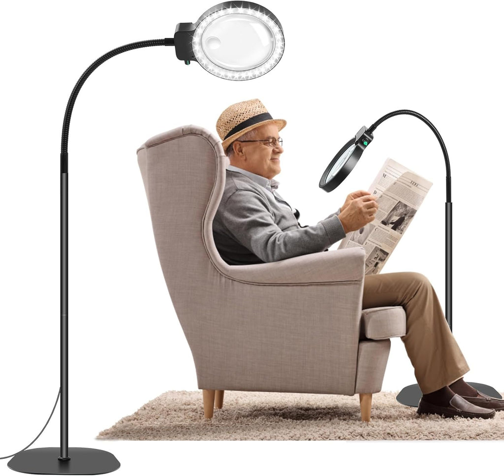 Lente d'ingrandimento a pagina intera con luce LED – Ausilio alla lettura a mani libere per libri, lavori manuali e hobby