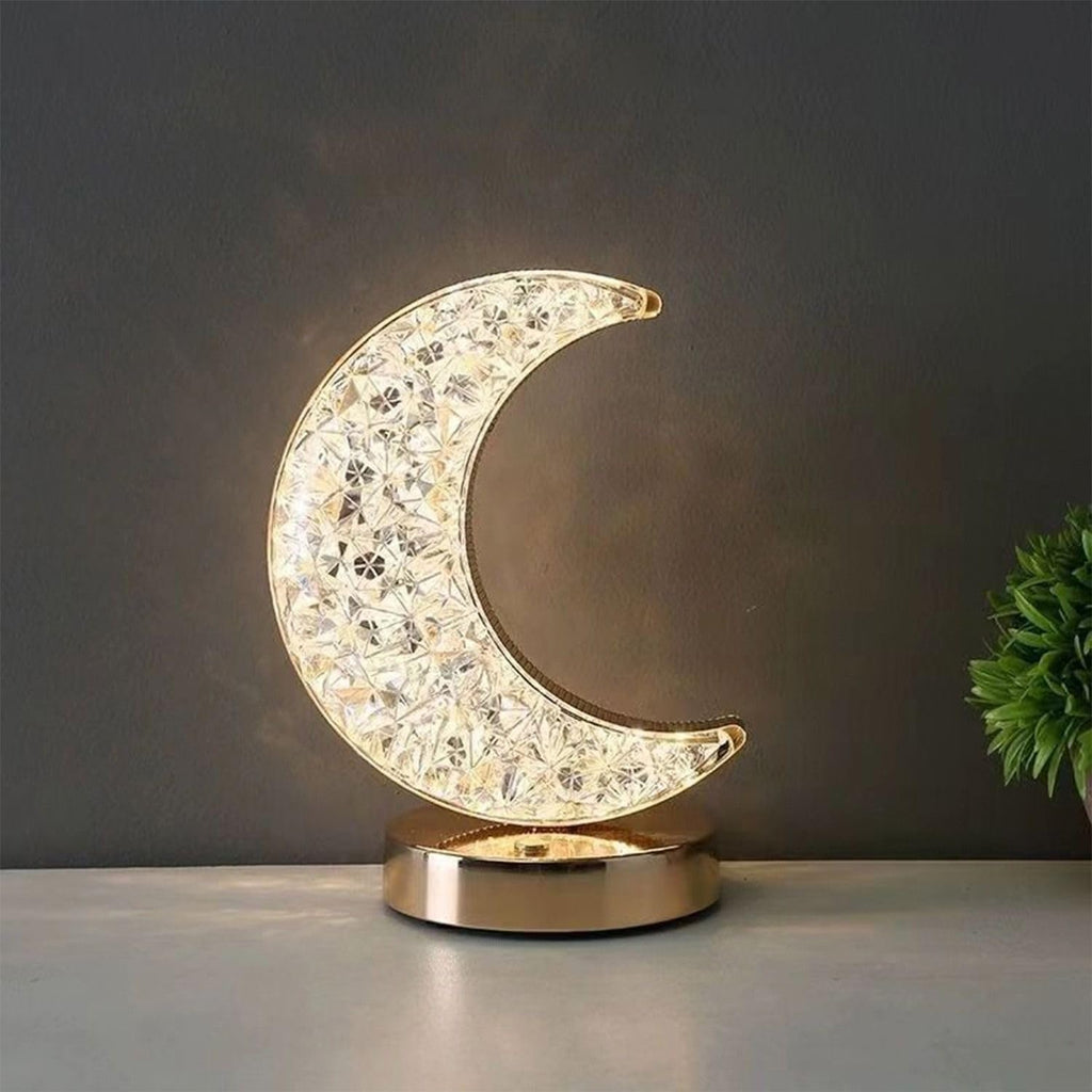 Lampada a Cristallo a Forma di Mezza Luna