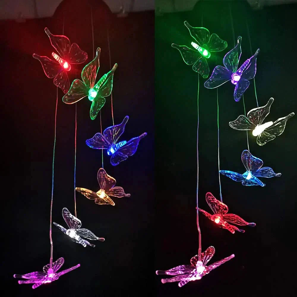 Lampade a Farfalla Solari – Illuminazione Colorata per il Giardino