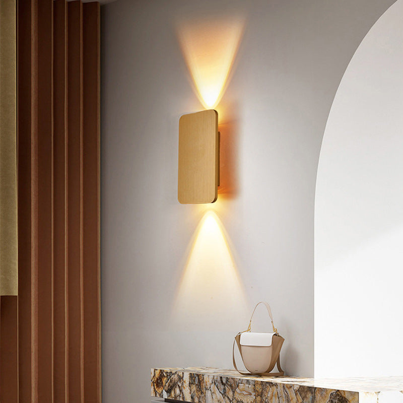 Florynne | Lampada da Parete LED Rettangolare Moderna in Finiture Metalliche Contemporanee