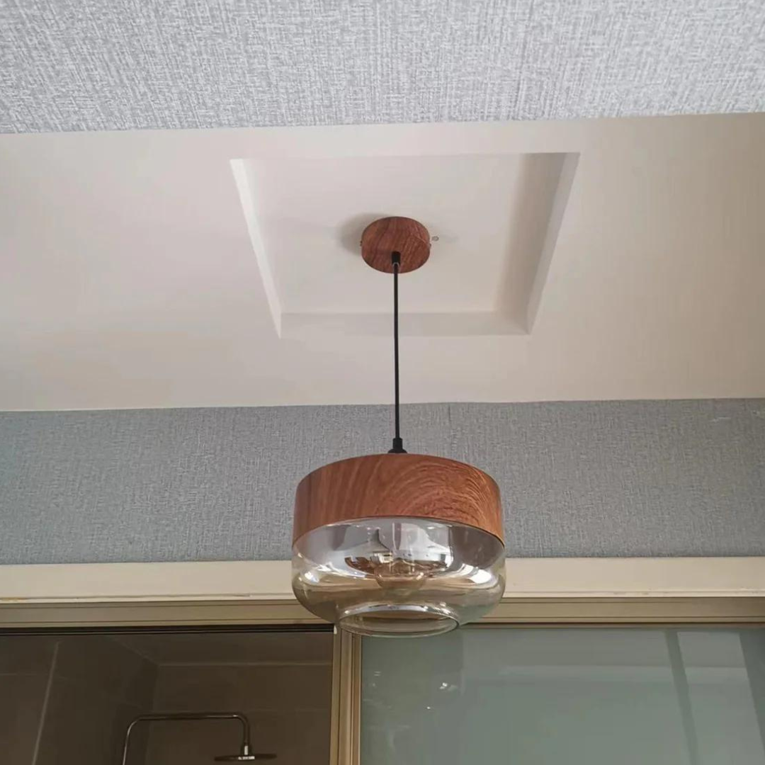 Lampada da Soffitto in Legno Scandinavo Elegante - NordLuna