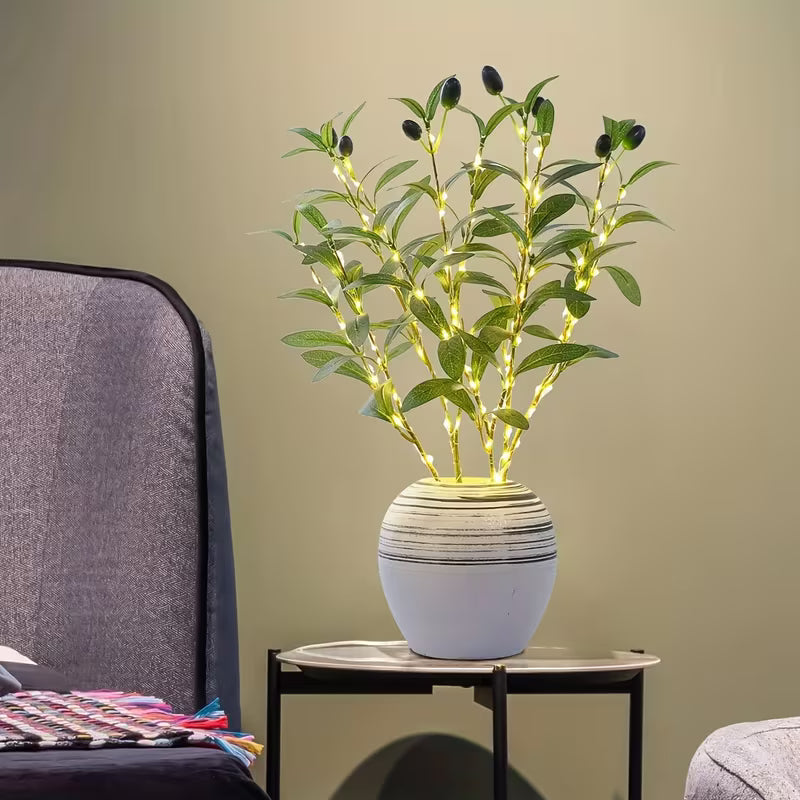 Ramo d'Olivo Illuminato & Decorazione di Fiori di Ciliegio