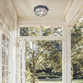 Ravi | Lampada da soffitto esterna in alluminio e vetro rustico con grado di protezione IP65, E27, due dimensioni