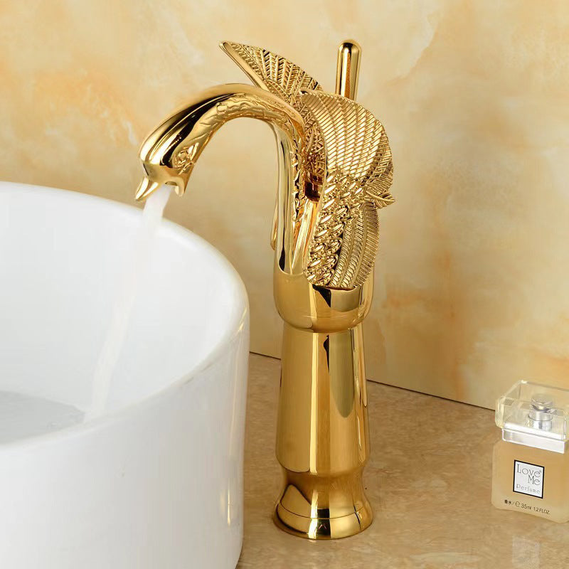 Rubinetto da bagno in ottone completo per acqua calda e fredda con maniglia singola
