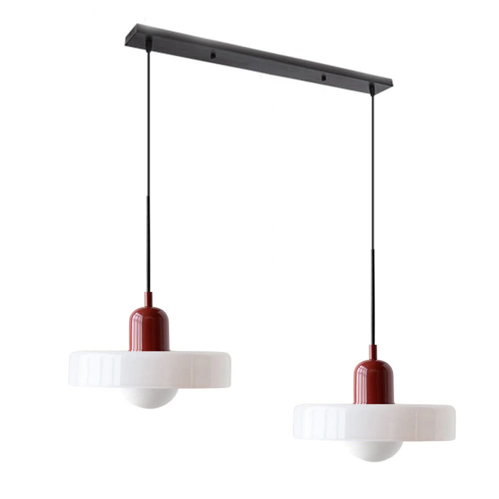 Lampada a Sospensione in Vetro Bauhaus a 2 Teste Regolabile