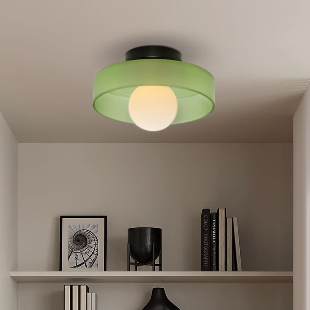 Lampada da Soffitto Rotonda dal Design Moderno – Lampada in Vetro Elegante per Interni Contemporanei