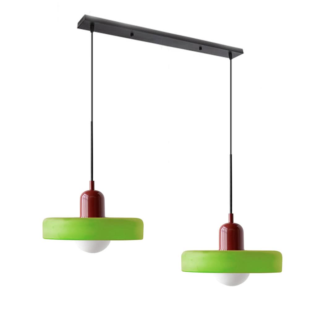 Lampada a Sospensione in Vetro Bauhaus a 2 Teste Regolabile