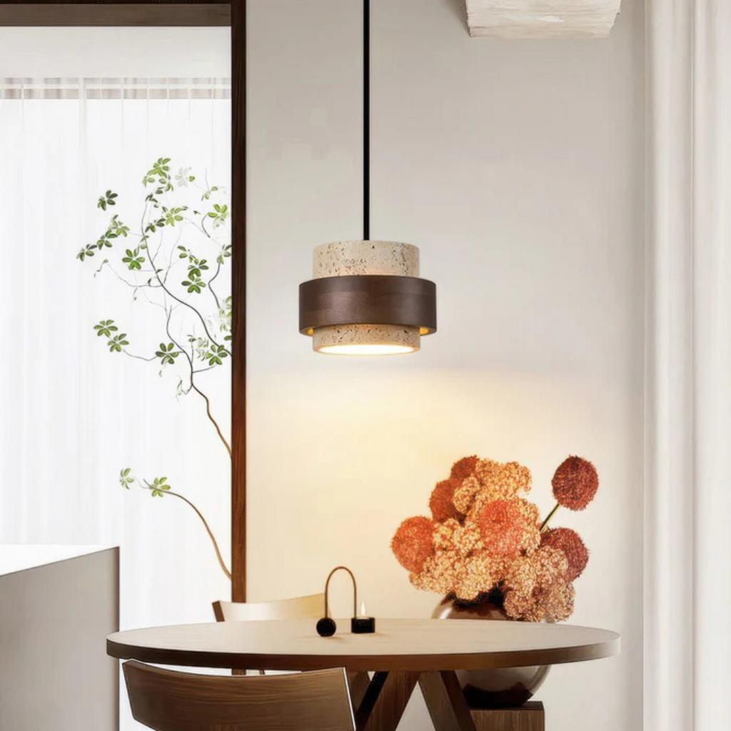 Elegante Lampada a Sospensione in Stile Wabi Sabi per Ambienti Moderni