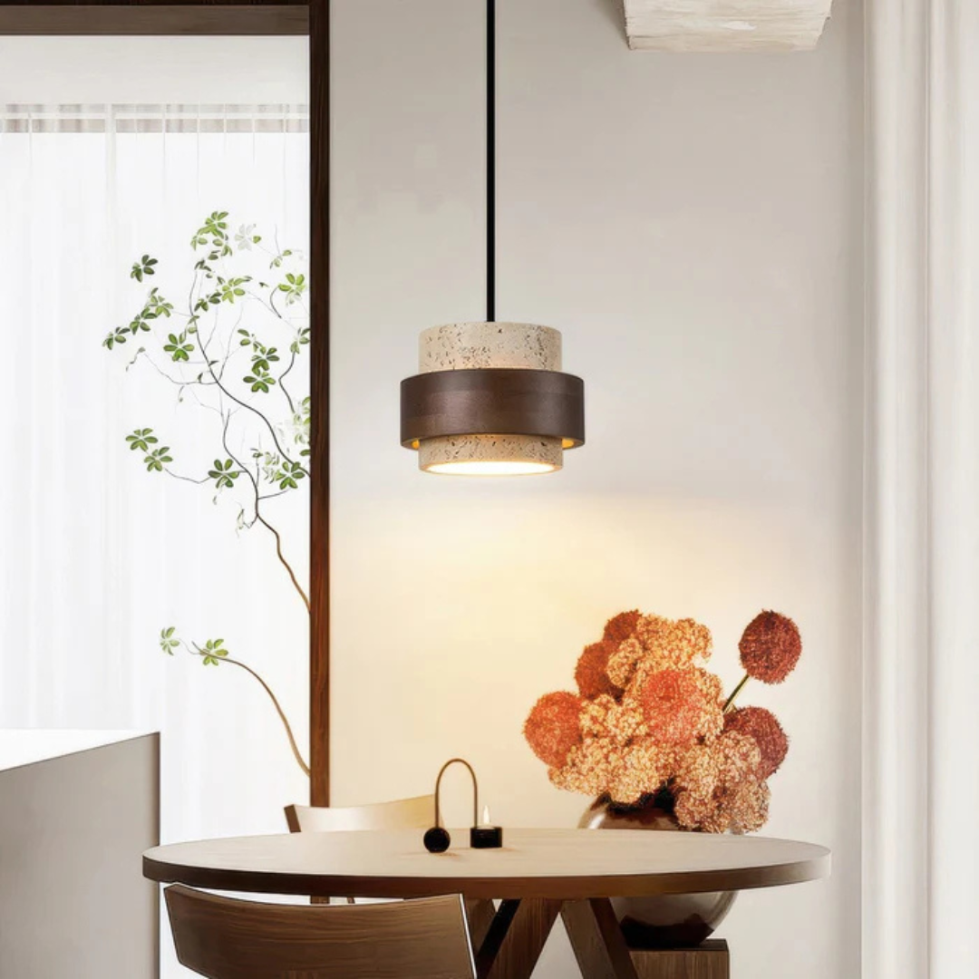 Elegante Lampada a Sospensione in Stile Wabi Sabi per Ambienti Moderni