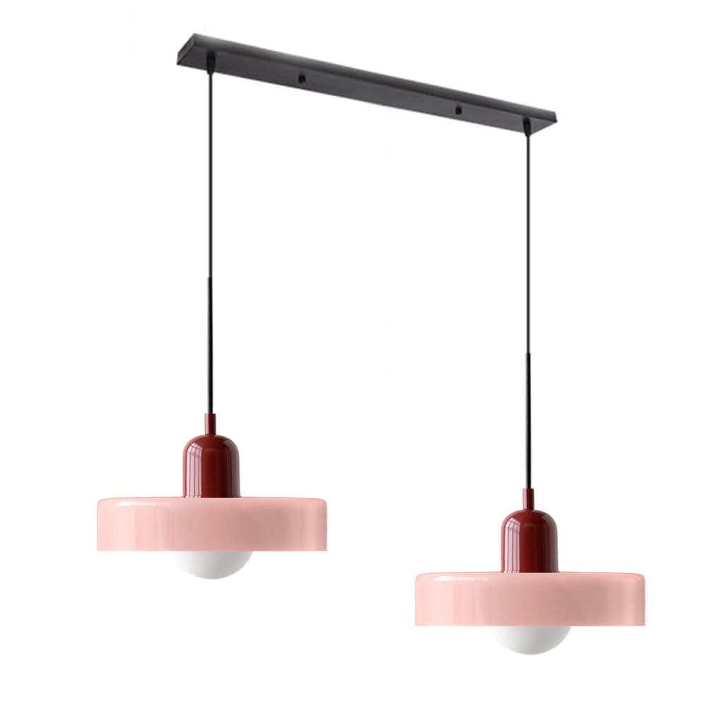 Lampada a Sospensione in Vetro Bauhaus a 2 Teste Regolabile