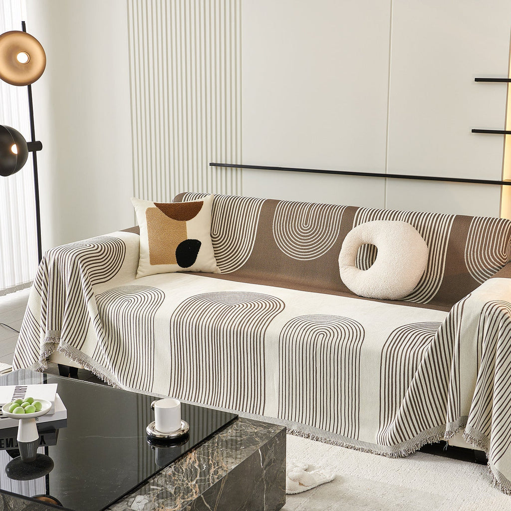 Voryx | Copertura per Divano in Chenille con Design a Motivo Arco per Case Pet-Friendly in Diverse Dimensioni