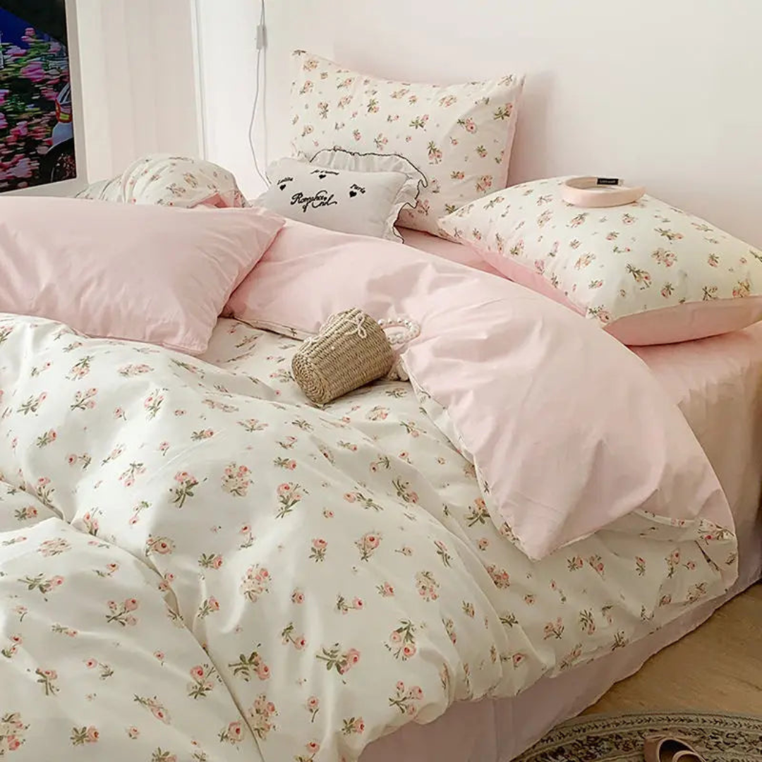 Copertura per Piumone Soft Floral per Decorazioni Eleganti della Camera da Letto