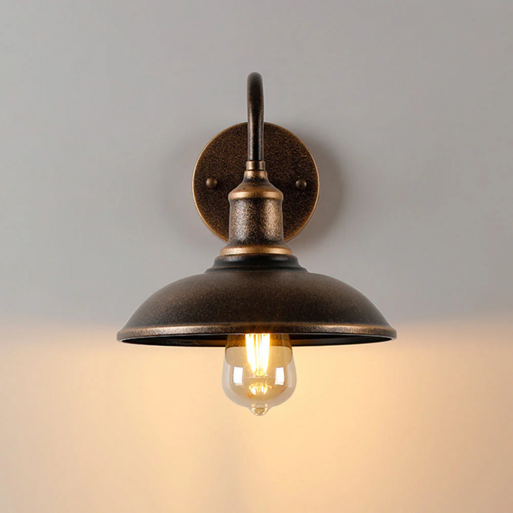 Lampada da Parete Esterna Impermeabile IP65 in Ottone Antico