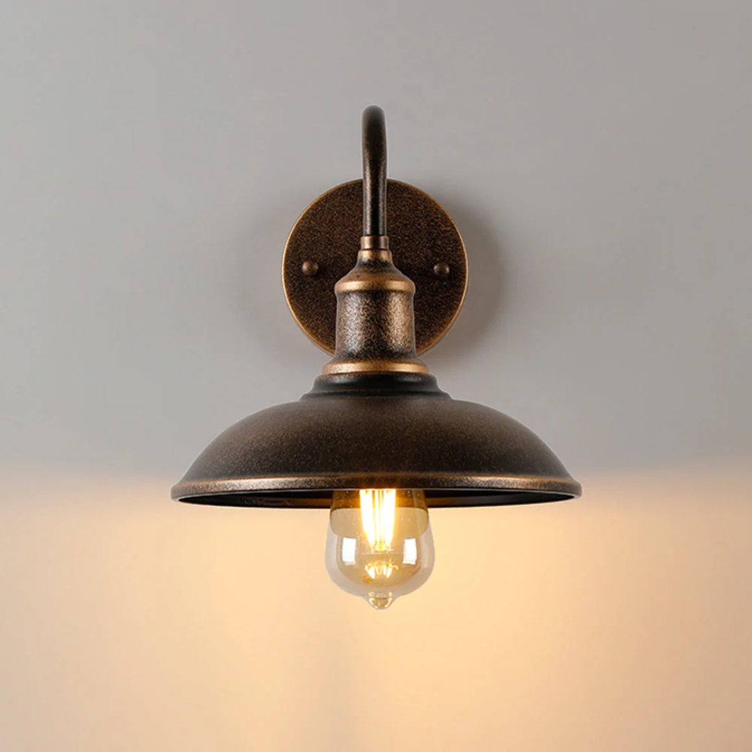 Lampada da Parete Esterna Impermeabile IP65 in Ottone Antico