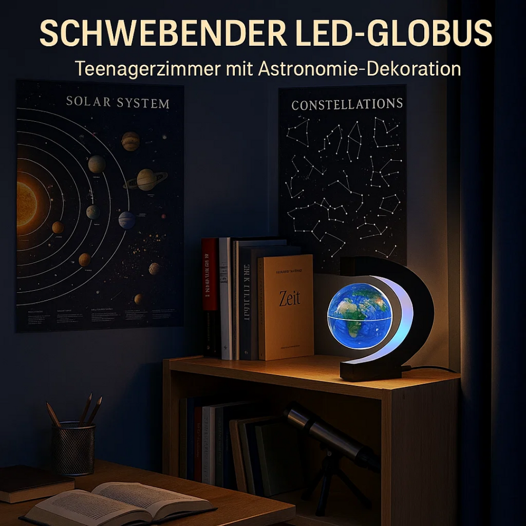 AstroGlobe LED Mappamondo – Lampada Mappamondo Fluttuante con Sospensione Magnetica