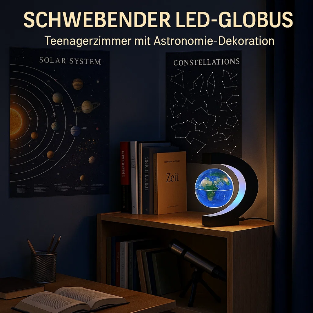 AstroGlobe LED Mappamondo – Lampada Mappamondo Fluttuante con Sospensione Magnetica