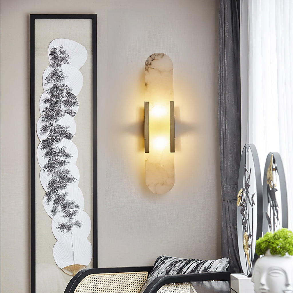 Lunessa | Applique in Marmo con Luce Ambientale Morbida per Interni Moderni