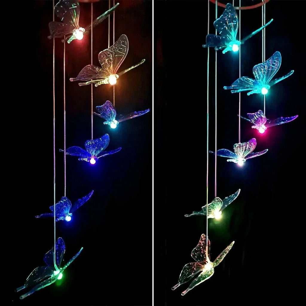 Lampade a Farfalla Solari – Illuminazione Colorata per il Giardino