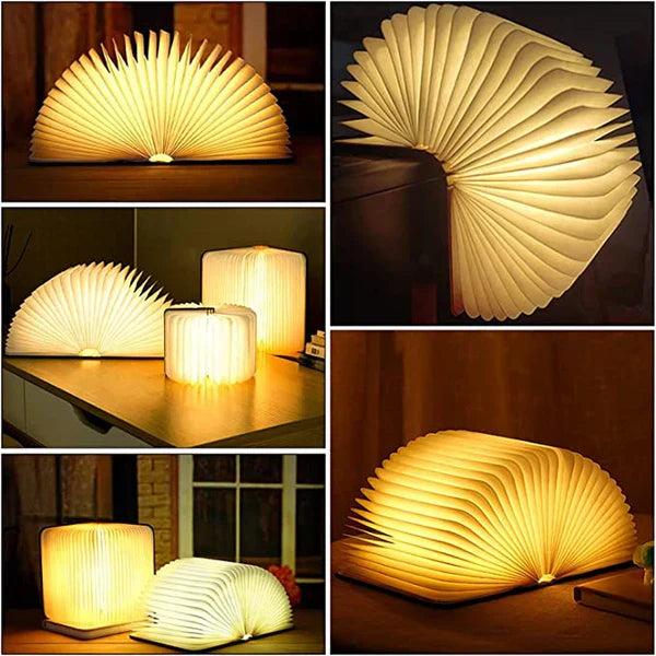 Lampada da libro pieghevole con luce LED calda - StoryGlow