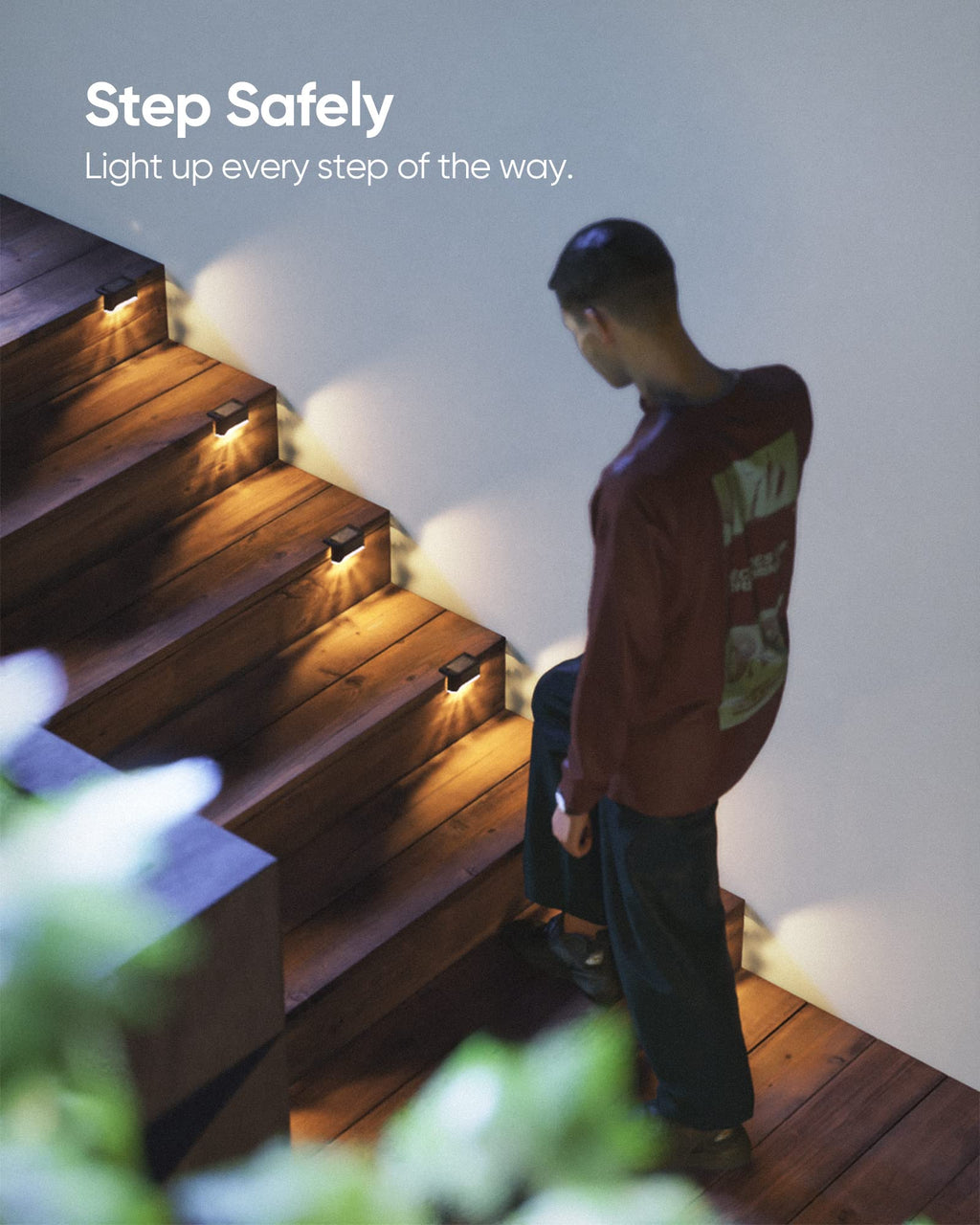 16 Pacco Luci da Deck Solari - Luci LED Impermeabili per Recinzione da Giardino, Terrazza, Scale, Nero