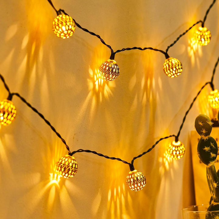 Catena di Luci Solari Impermeabile in Stile Marocchino - SunGlow Strings
