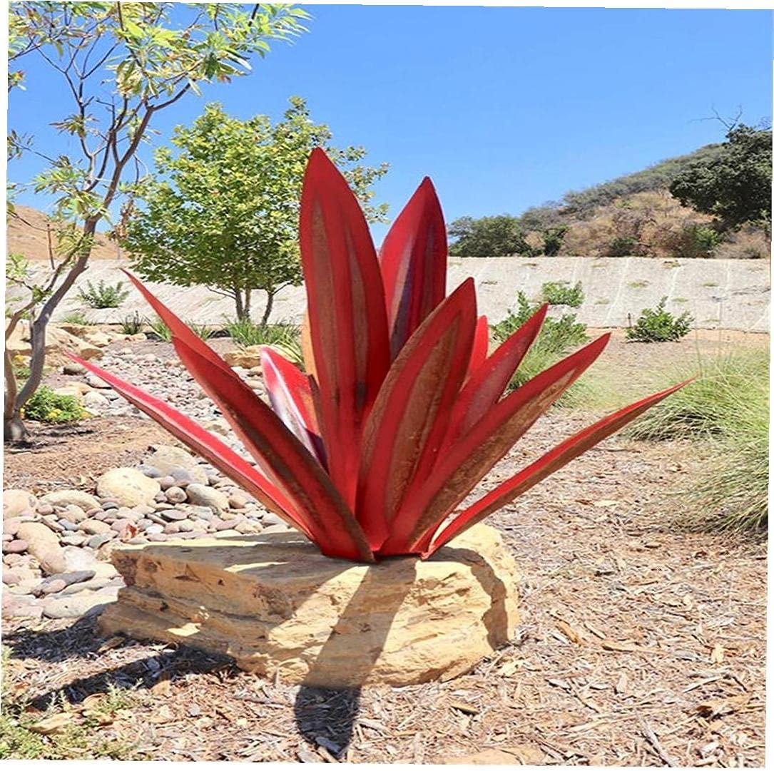 Agave Eterna – Scultura da Giardino in Metallo Artigianale Resistente alla Ruggine per Decorazioni Indoor e Outdoor