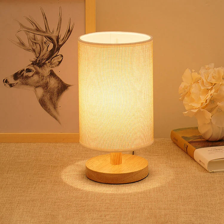 Aiko – Lampada Organica in Legno e Lino con Telecomando