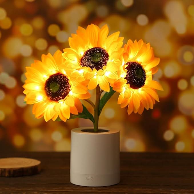 Lampada da Tavolo LED Girasole Luccicante