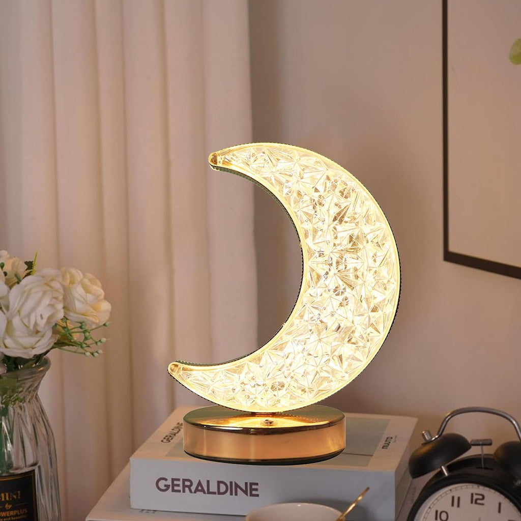 Lampada a Cristallo a Forma di Mezza Luna