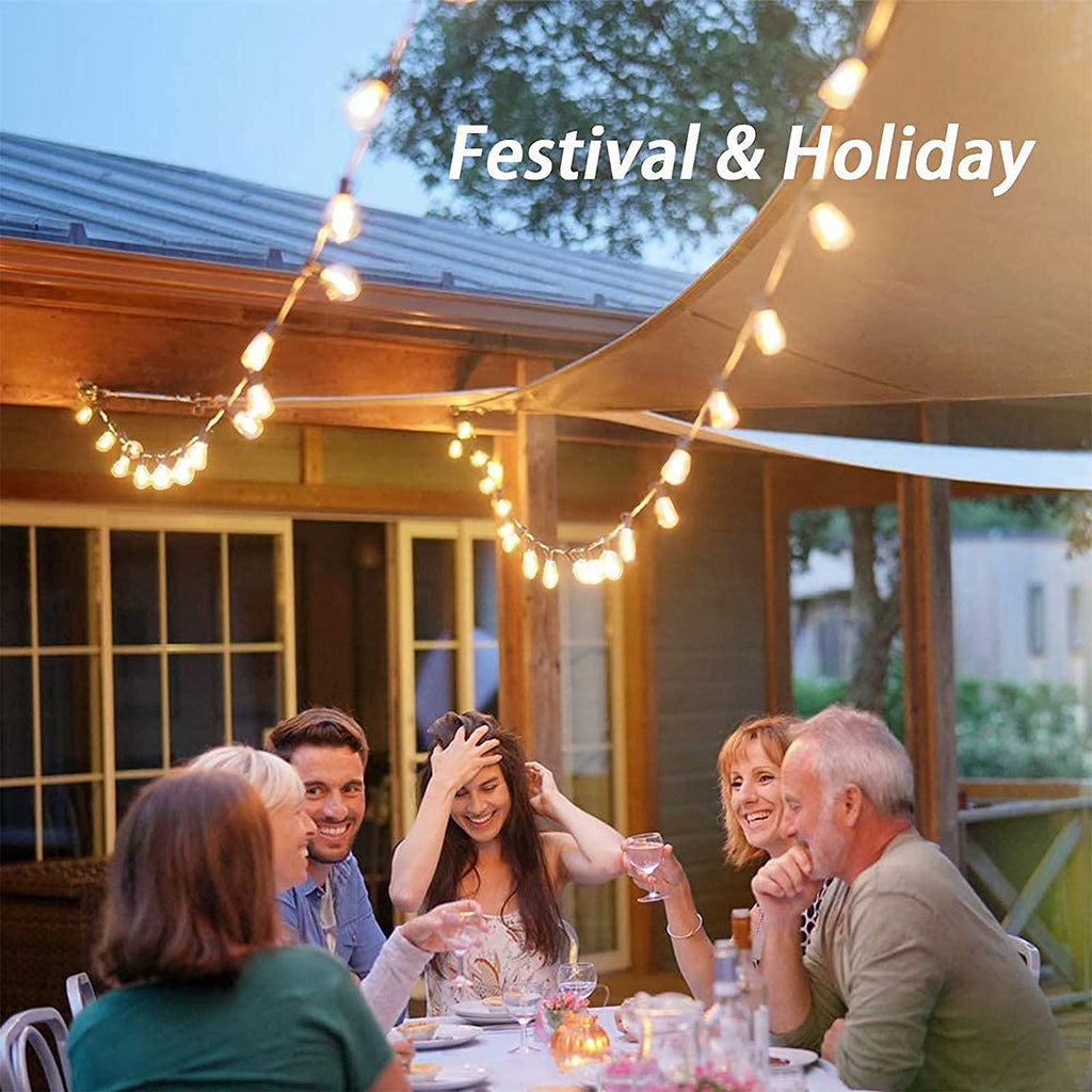 Afirst 20Ft Catena di Luci da Esterno - 22 Lampadine Edison Impermeabili per Patio e Feste