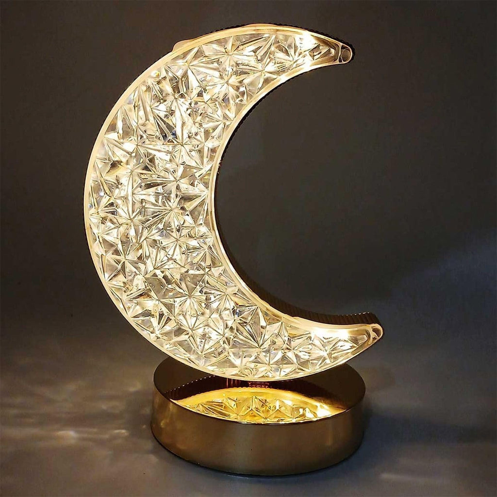 Lampada a Cristallo a Forma di Mezza Luna