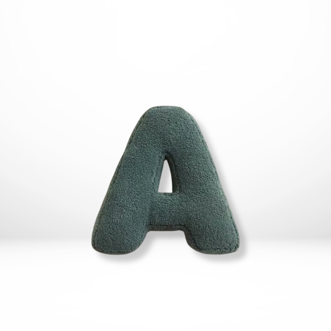 Avenia - Cuscino Decorativo in Velluto con Lettere da A a Z