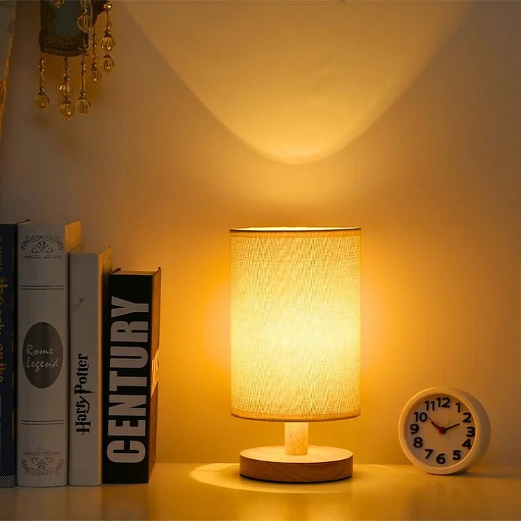 Aiko – Lampada Organica in Legno e Lino con Telecomando