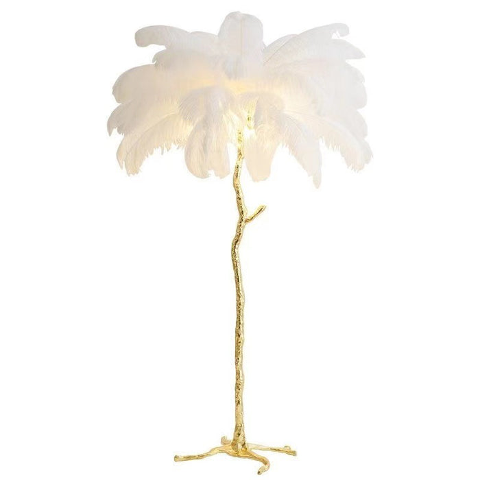 Lampada alta con piume, che porta lusso in ogni ambiente!