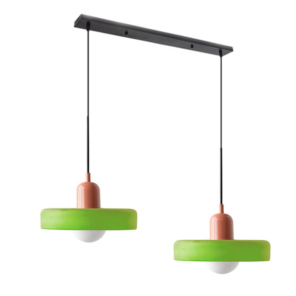 Lampada a Sospensione in Vetro Bauhaus a 2 Teste Regolabile