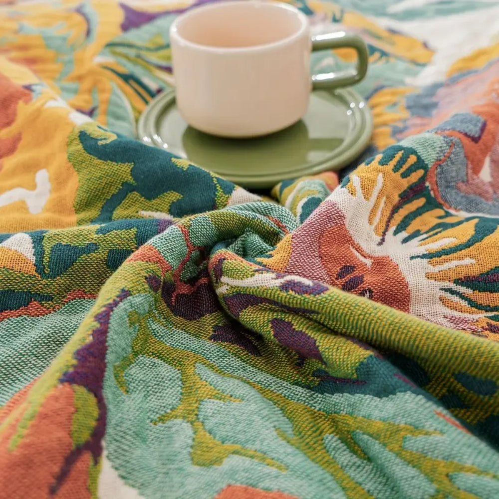 Coperta in Cotone Sienna Floral Bloom