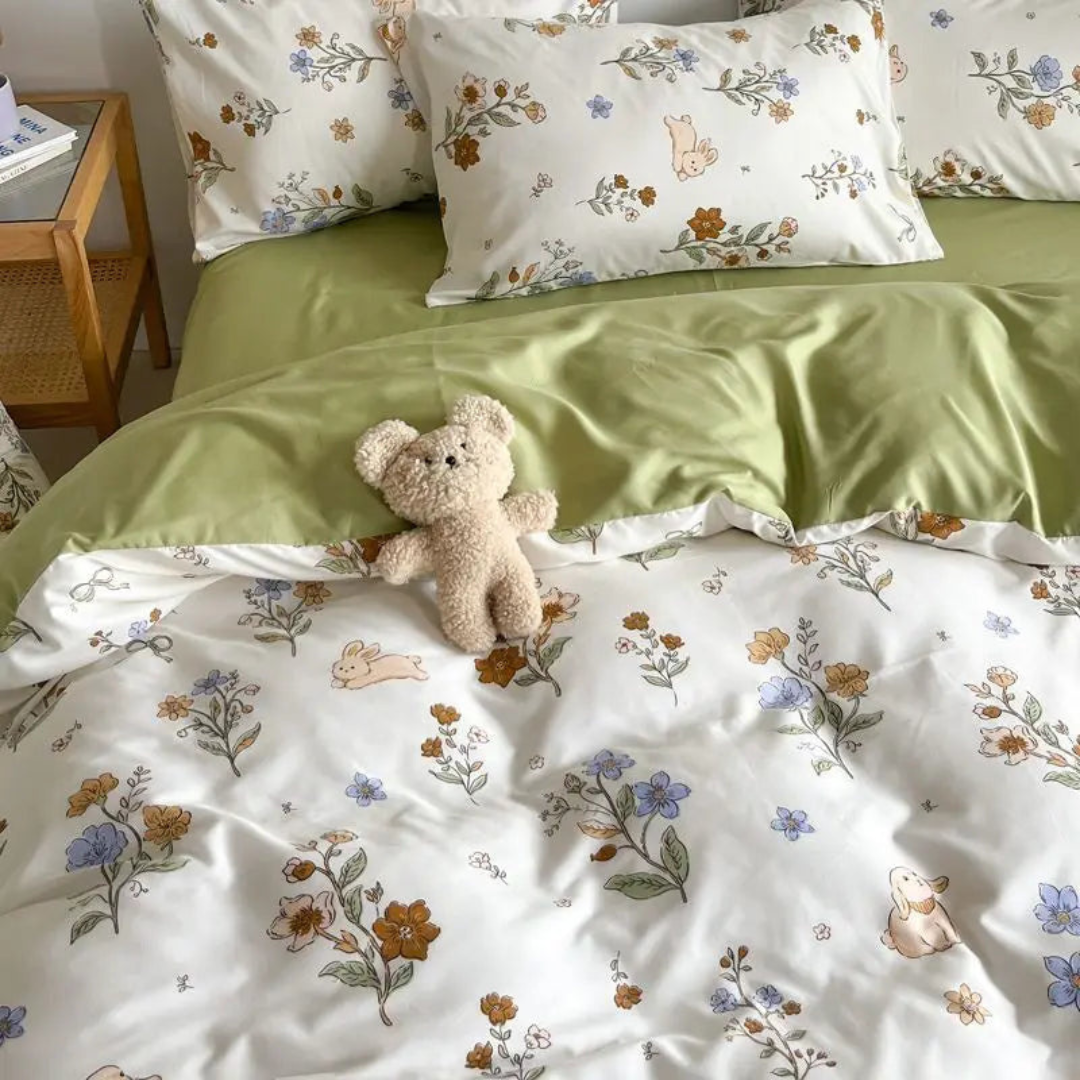 Copertura per Piumone Soft Floral per Decorazioni Eleganti della Camera da Letto