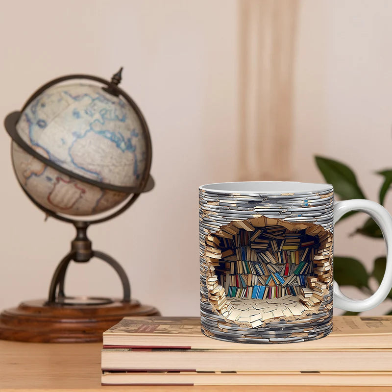 Mocky™ Tazza 3D a Forma di Libreria | 50% SCONTO