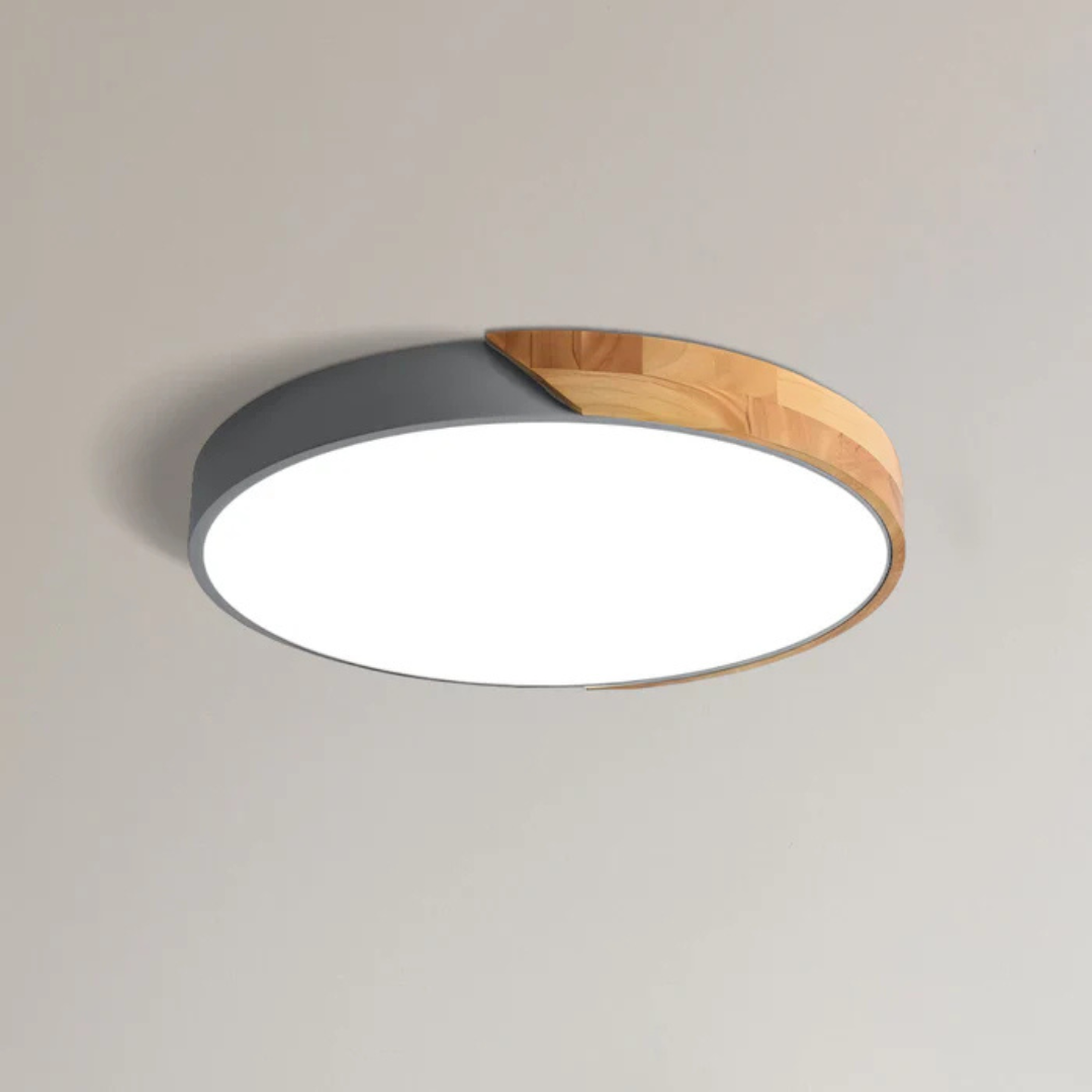 Delos - Lampada da soffitto in legno scandinavo con LED
