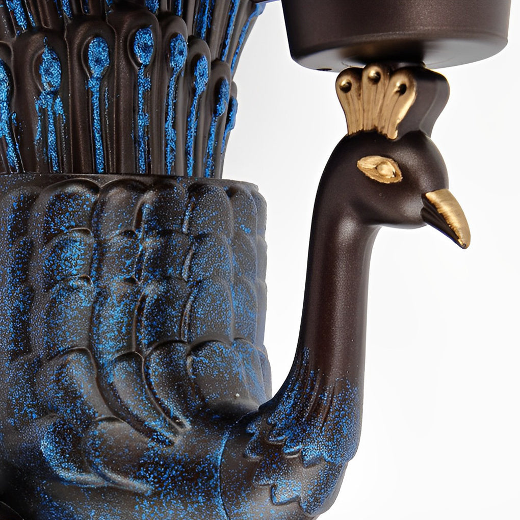 Lampada da Parete Retro Impermeabile con Pavone in Stile Europeo